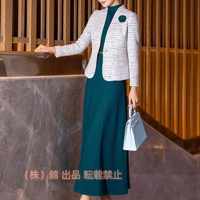 フレア ロング丈 レディーススーツ 結婚式 60代 叔母 女性 セレモニー 株式会社錦 フォーマル 顔合わせ服装 母親 50代 ディナーショー お宮参り 祖母70代 秋冬