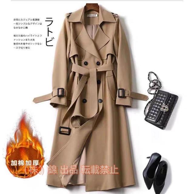 トレンチコートレディース50代 40代2023 春秋ロング 大きいサイズ ショート 無地 株式会社錦アウター シンプル
