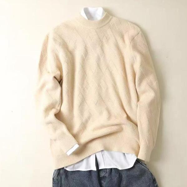 秋冬 暖かいズボン メンズ シンプル厚手カシミヤ　ニットセーター　株式会社錦ブルー S~3XL 秋冬 暖かいズボン メンズ シンプル厚手カシミヤ ニットセーター 株式