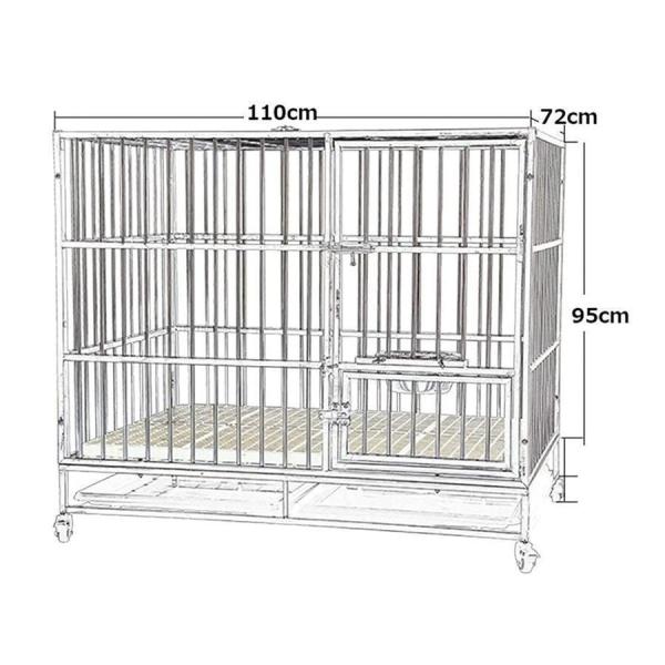 犬用ケージ あらゆる種類のペットの犬と猫に適したステンレス製