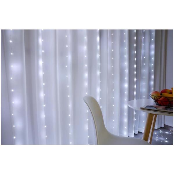 LED イルミネーションライト ナイアガラ ホワイト 防水 屋外 室内 両兼用 300球 クリスマス 電飾 白 カーテン ライト 株式会社錦点滅切替_8