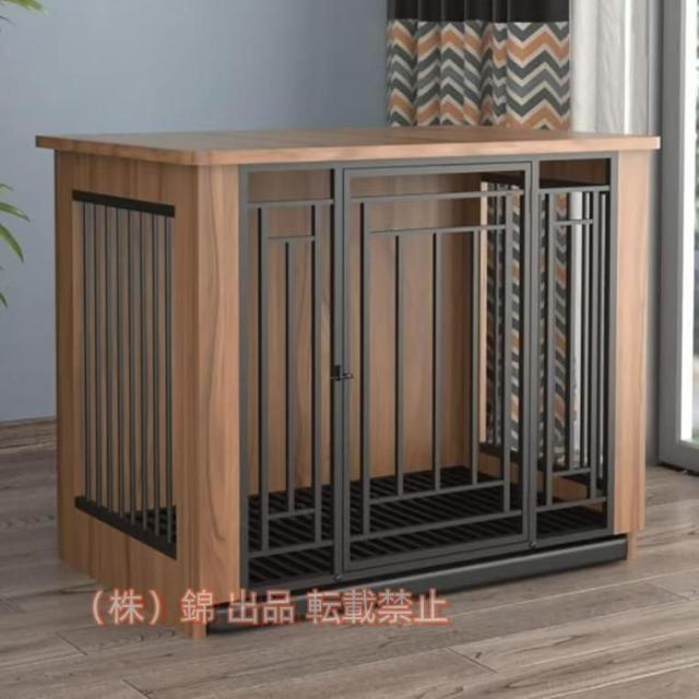犬の小屋屋外移動便利木製ドッグハウストレー付きさびない頑丈犬小屋大型犬用ケージ株式会社錦組み立て簡単犬小屋木室内外兼用/テラス/裏庭/室内/屋外用