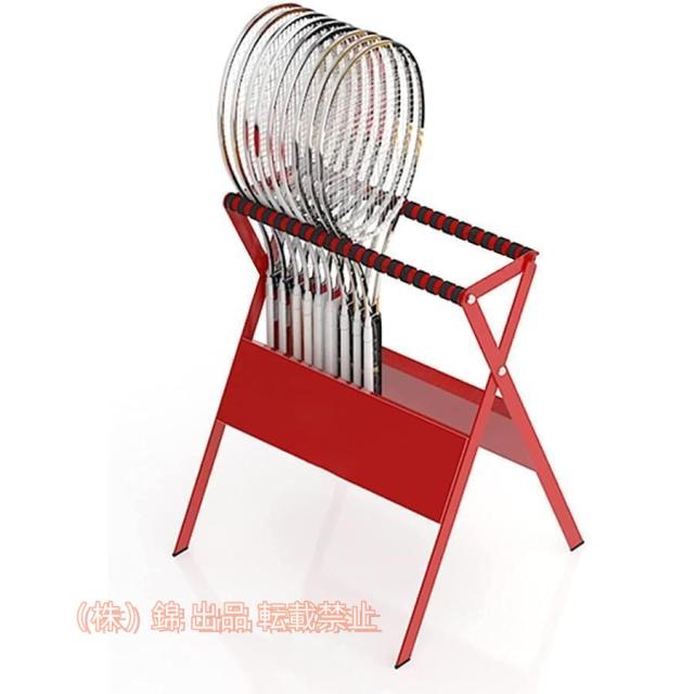 テニスバドミントン用ガレージラケットホルダー株式会社錦フィットネスジム裏庭ゲームスタジアム遊び場用の頑丈な鉄テニスラケットラック赤取り付け簡単(50x51x