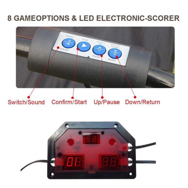 バスケットゴールアーケードバスケットボールゲームをLED電子スコアラーでアップグレード錦誕生日/クリスマスギフトシュートアウトゲームの練習用モバイルボー_4