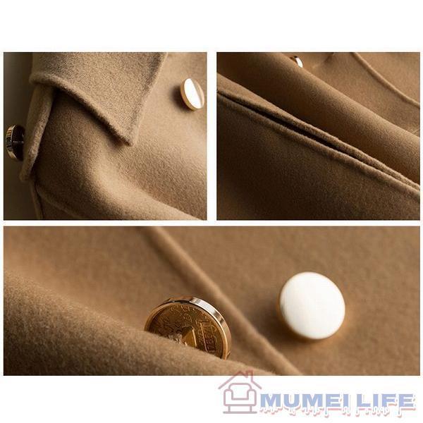 ウール100％ポンチョ マント リバーコート ダブルフェイス セレブ