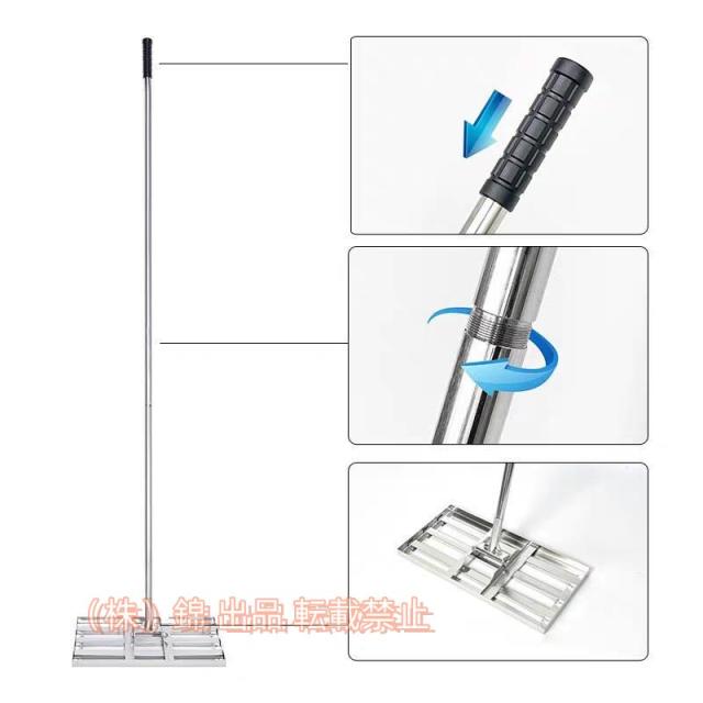 ゴルフコースのスムージングツール芝均しレーキステンレス製芝生レベルレーキ株式会社錦造園レベリングレーキゴルフコースレベラーレーキ農場、芝生、庭園、ゴル
