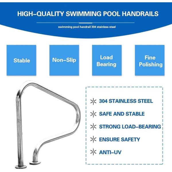 手すり屋外安全 304 ステンレス鋼プール手すりクイック マウント 株式