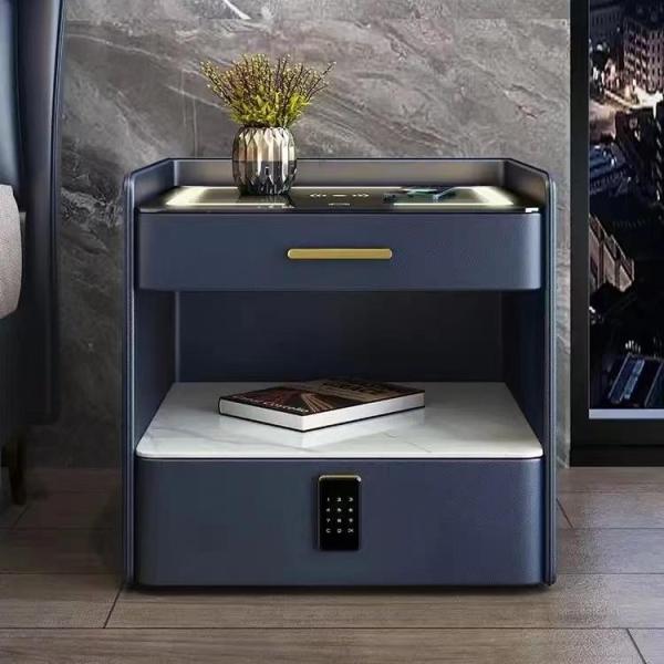 ベッドサイドテーブルスマートベッドサイドテーブル3色照明ナイトライト付きベッドサイドキャビネットソファテーブル錦小型サイドキャビネット50*40*49cmピ スマートベッドサイドテーブル ベッドサイドテーブル 3色照明ナイト