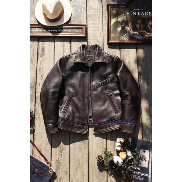 》マルホランドロード 本革 木箱 1.6mm アメリカン牛革 メンズ バイク カーキ株式会社錦 1930 ジャケット ショートスタイル