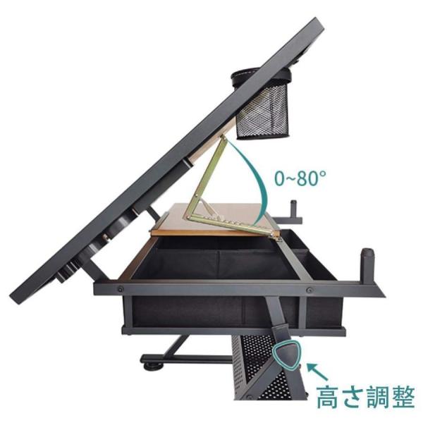 製図テーブル，図面テーブル 高さ調節可能製図テーブル チルト可能な