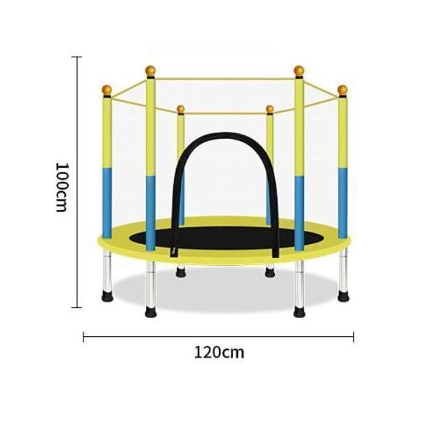 「新品」トランポリン120cm 耐荷重110kg 送料無料 手すり付き 室内 あそび 家庭用 子供用 大人用 おもちゃ 子ども 誕生日 子供 プレゼント  Woxiro室内用安全トランポリン（120cm） 子供・家庭向け 安全保護