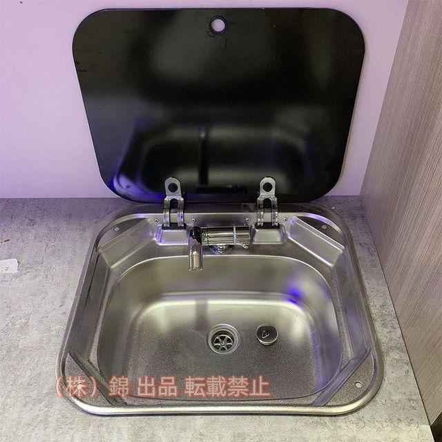 RVシンクキャンピングカーシンクRV、旅行トレーラー、キャンピングカー用の上部カバー付き折りたたみ式隠水栓 15,770円