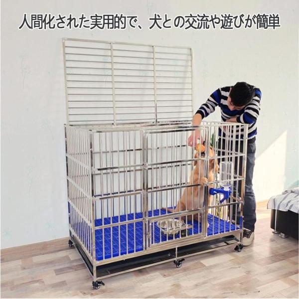 犬用ケージ あらゆる種類のペットの犬と猫に適したステンレス製