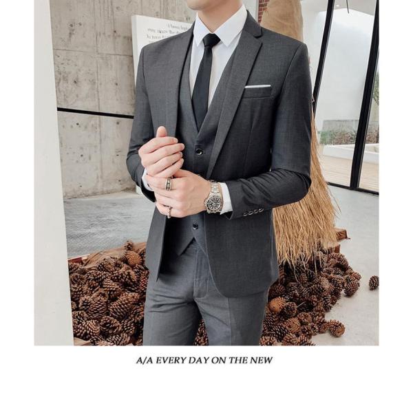 メンズファッションメンズスーツ3点セットビジネススーツおしゃれ
