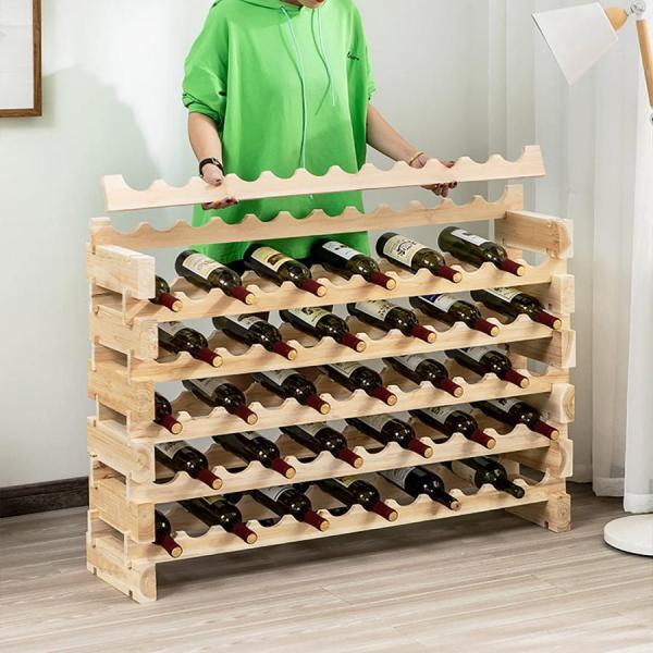 ワインラック高さ約81CMワインホルダー72本収納ワインボトルホルダー