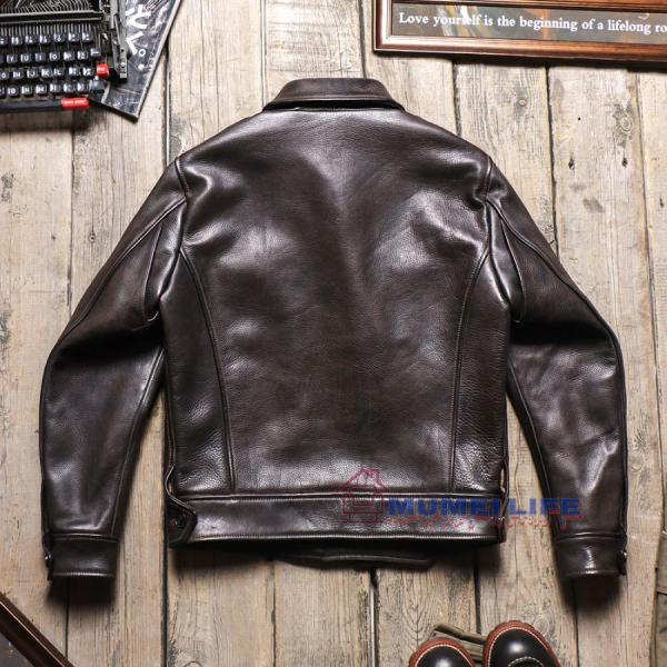 》ヘビーウェイト 1.6mm アメリカン牛革 レザージャケット メンズ アメリカンレトロ P37 ショート 株式会社錦ライダース レザージャケット 本革ジャケット