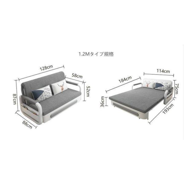 多機能耐久便利実用　折りたたみベッド 収納ケース付き ソファーベッド ダブルベッド 洗える布地綿麻 株式会社錦ソファー 家庭用_6