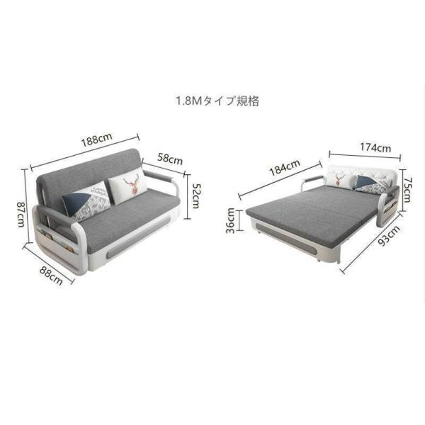 多機能耐久便利実用　折りたたみベッド 収納ケース付き ソファーベッド ダブルベッド 洗える布地綿麻 株式会社錦ソファー 家庭用_8