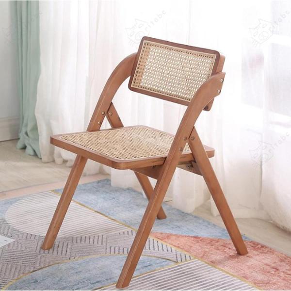 ダイニングチェア椅子籐編み木製イスリビングチェアチェアラタンチェア