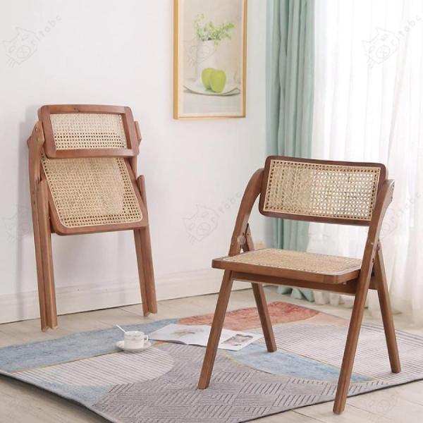 ダイニングチェア椅子籐編み木製イスリビングチェアチェアラタンチェア