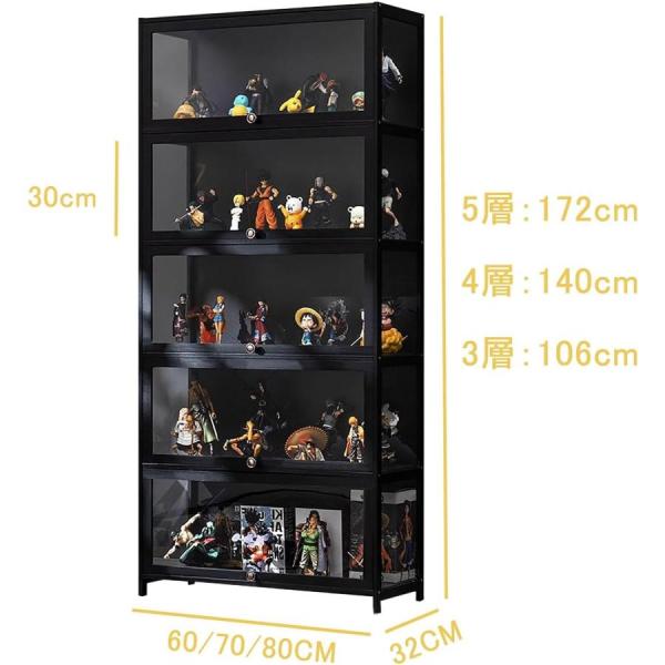 アクリルショーケース天然竹製コレクションケースフィギュアケース