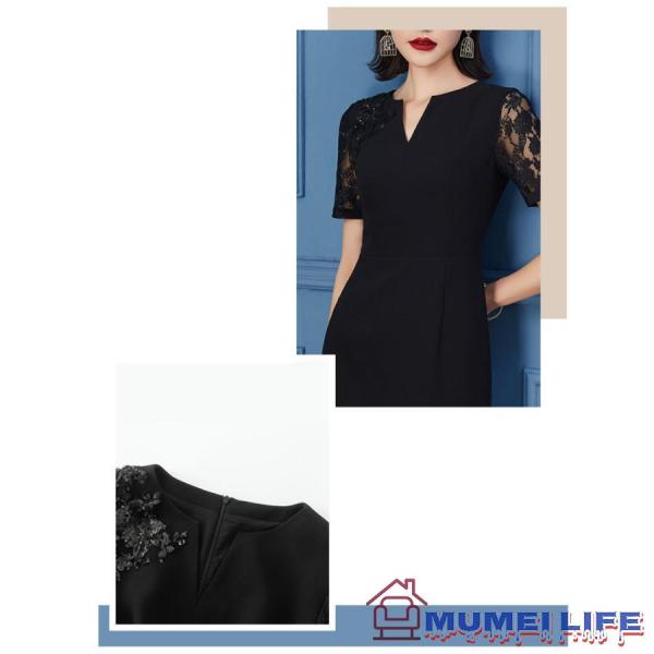 ライン ロング 半袖 結婚式ワンピース フォーマルドレス お食事会 両親