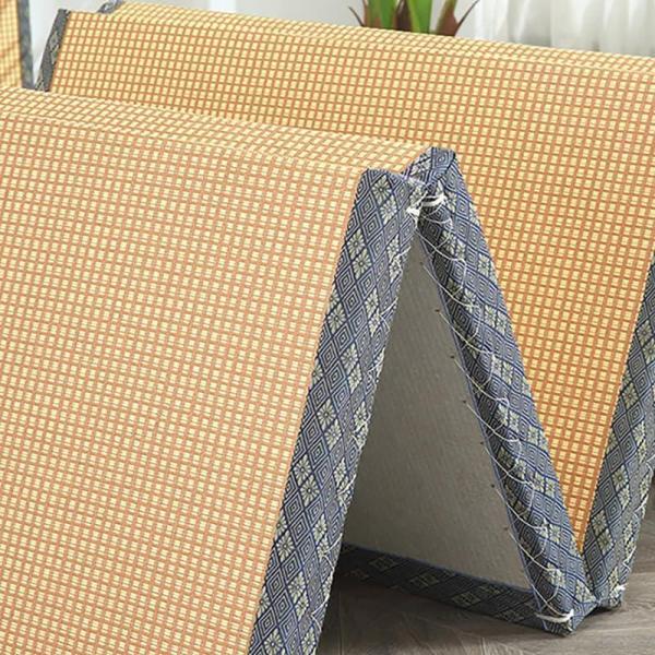 折りたためるユニット畳 置き畳 4折り マットレス 籐マット麺 防湿防虫