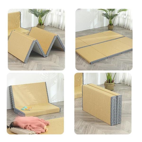 折りたためるユニット畳 置き畳 4折り マットレス 籐マット麺 防湿防虫