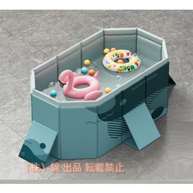 プール 折りたたみ 空気入れ不要 大型 ビニールプール 後片付け簡単 家庭用 子供 ペット用プール 水遊び 熱中症 株式会社錦対策 自宅 プレゼント (1.6m)