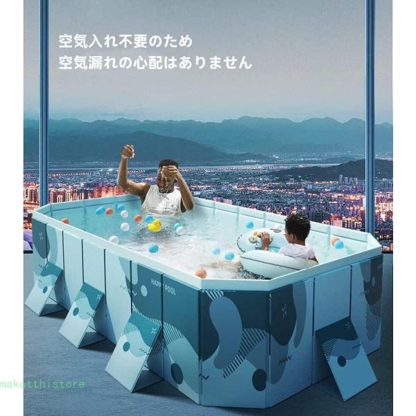 プール 折りたたみ 空気入れ不要 大型 ビニールプール 後片付け簡単 家庭用 子供 ペット用プール 水遊び 熱中症 株式会社錦対策 自宅 プレゼント (1.6m)