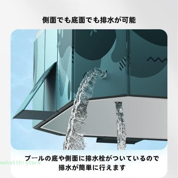 プール 折りたたみ 空気入れ不要 大型 ビニールプール 後片付け簡単 家庭用 子供 ペット用プール 水遊び 熱中症 株式会社錦対策 自宅 プレゼント (1.6m)