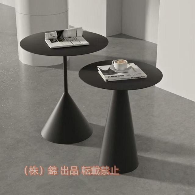 【予約】展示品 サイドテーブル 北欧 おしゃれ アイアン ミニテーブル テーブル ソファ ベッド 錦インダストリアル シンプル 直径40cm Sサイズ SD-10BKS