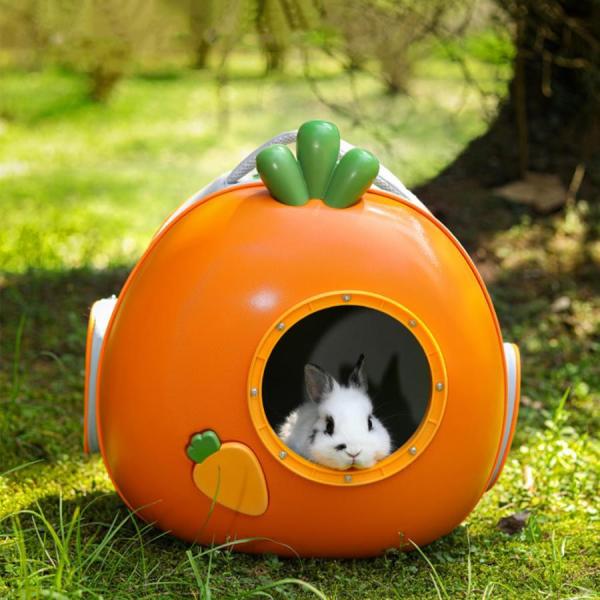 うさぎ キャリー43*25*35.5CM (5KG以内のウサギに適用) 兎 キャリーバッグ-うさぎが大好きなにんじんの形株式会社錦うさぎケージキャ