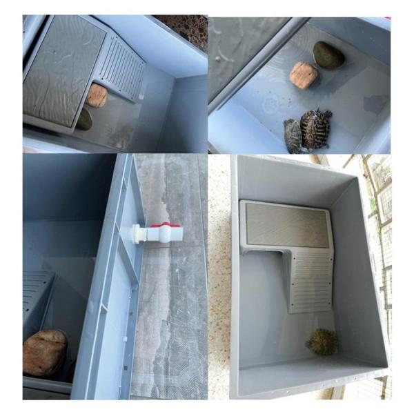 タートルタンク 亀 水槽 大型 プラスチック カメ用水槽 飼育ケース ケージ ボックス 大きい ボックス カメ槽株式会社錦 排水孔 ペット用品 爬虫類