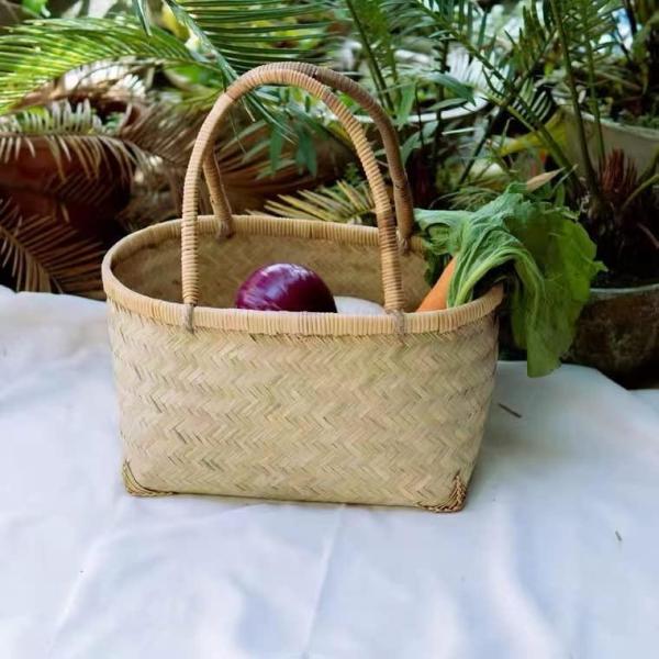 竹細工　竹編みかご　竹籠　竹かご　収穫カゴ　収納かご　花生け　真竹　茶道具　華道