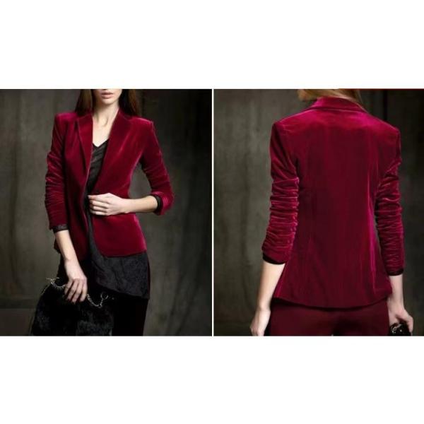 ベルベットジャケット/ベロア/レディース/シングル/ジャケット