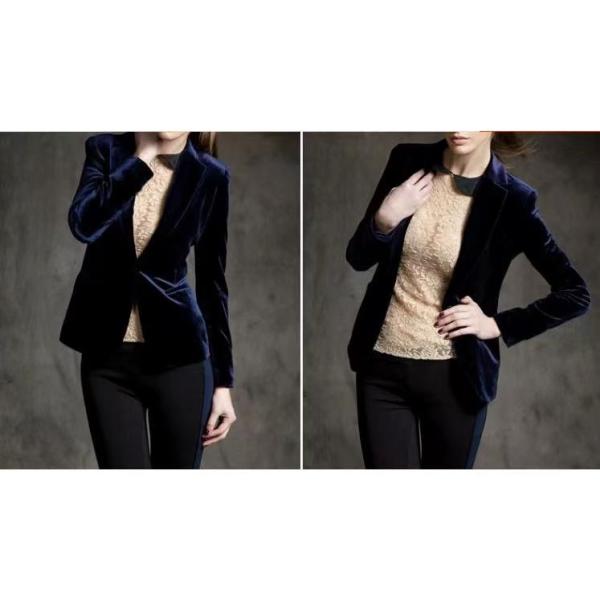ベルベットジャケット/ベロア/レディース/シングル/ジャケット