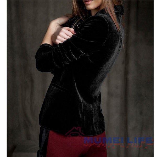 ベルベットジャケット/ベロア/レディース/シングル/ジャケット