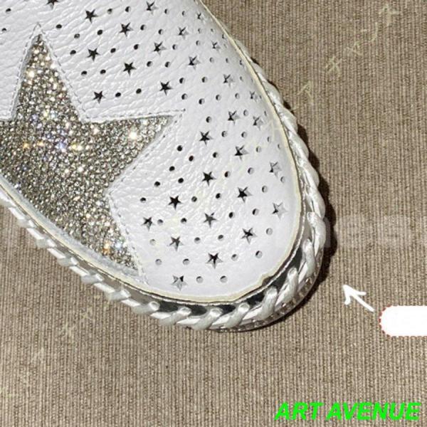 スリッポン レディース キラキラ ラインストーン 疲れない 大人 可愛い