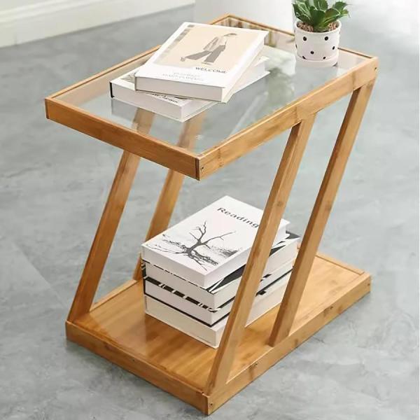 オープンシェルフラックサイドテーブルナイトテーブルおしゃれz字