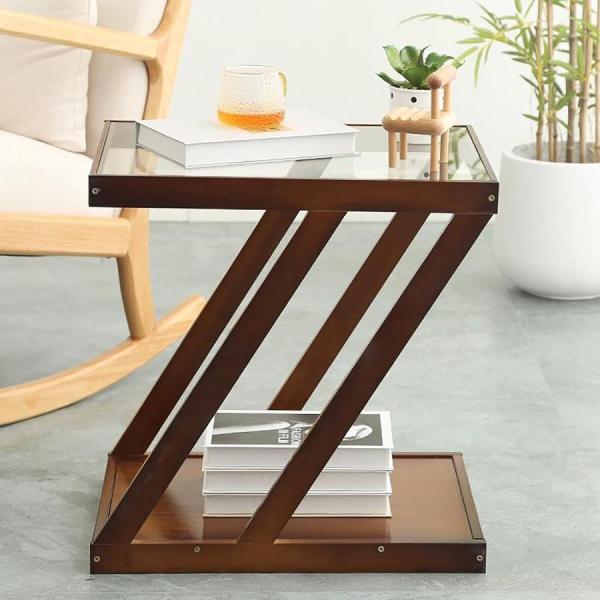 オープンシェルフラックサイドテーブルナイトテーブルおしゃれz字