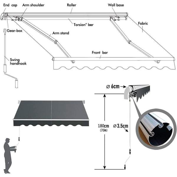 日よけ 露店のテント 日よけシェード 商用 日焼け止め 耐風 防雨
