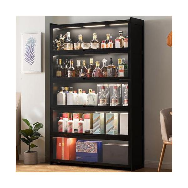 5段 ウイスキー 棚 おしゃれ お酒収納ラック 株式会社錦 竹製 酒類貯蔵