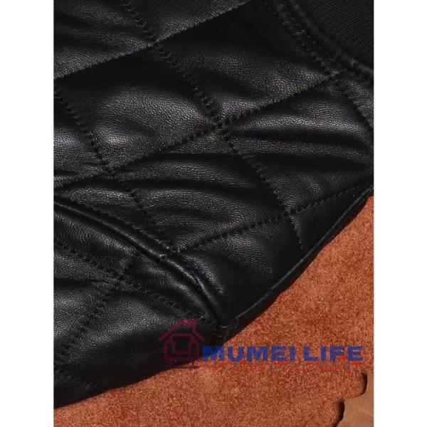 新しいタイプの羊の皮 本革のジャケットで スリムフィットでベー スボールジャケット株式会社錦 冬の暖かさ カジュアルなジャケット 新しいタイプの羊の皮 本革のジャケットで スリムフィットでベー ス