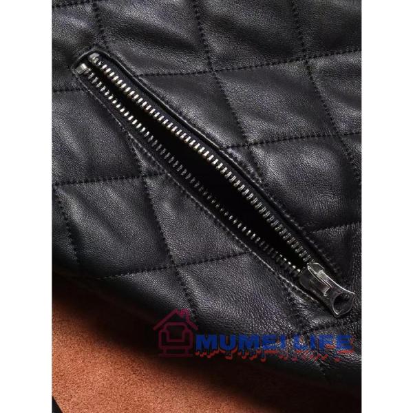 新しいタイプの羊の皮 本革のジャケットで スリムフィットでベー ス