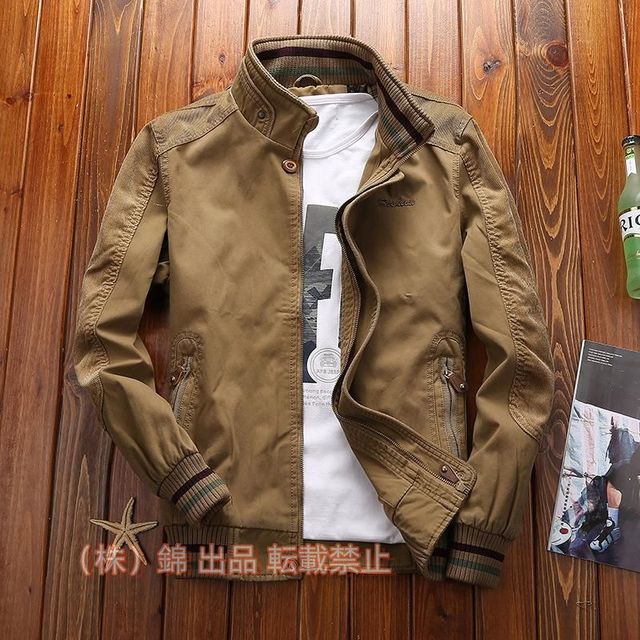 ミリタリージャケット メンズ アウター ジャケット フライトジャケット ブルゾン 立ち襟 防寒 アウトドア株式会社錦  秋 冬