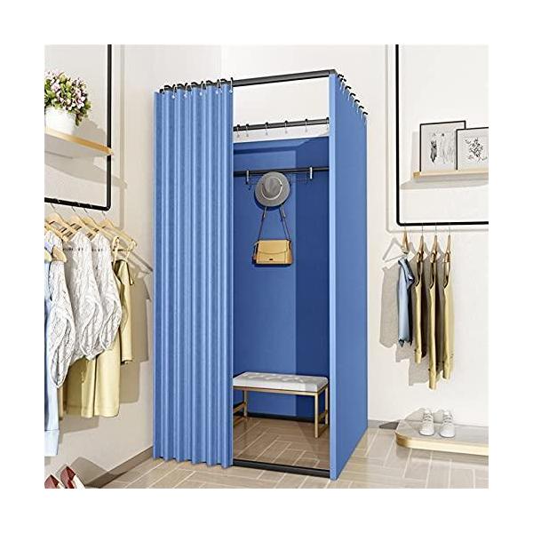 フィッティングルーム 試着室 簡易 店舗 カーテンタイプ フック付き