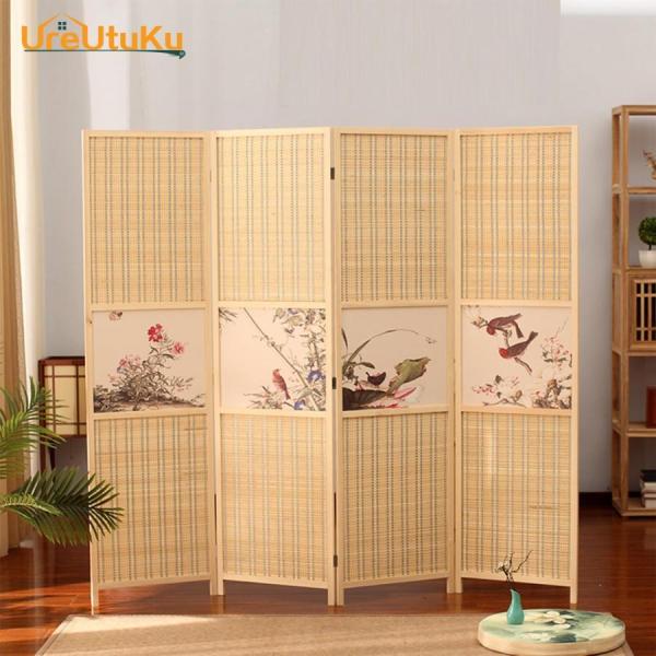 4連屏風#4枚折り# 御簾屏風 銘竹紋竹使用衝立 １台限定 4連屏風#4枚折り# 御簾屏風 銘竹紋竹使用衝立 1台