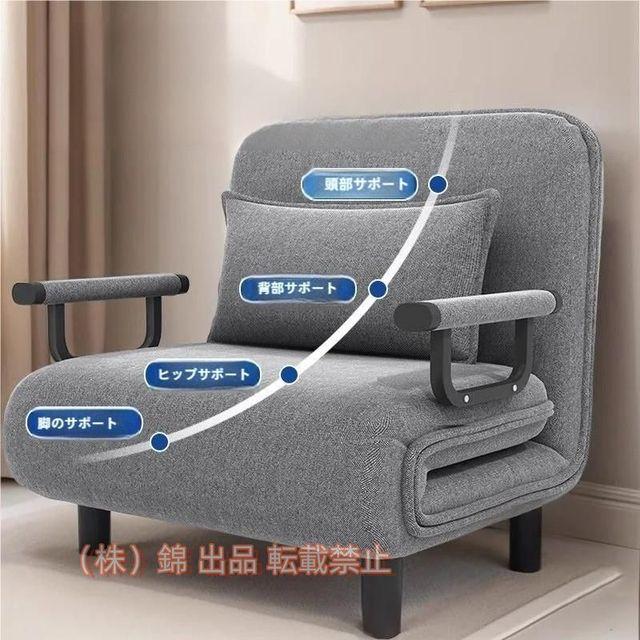 ソファーベッド ソファベッド 折り畳み コンパクト 1/2/3人掛け 組立簡単 5段階調節 仮眠用 株式会社錦 来客用 一人暮らし 昼休み 耐荷重200K