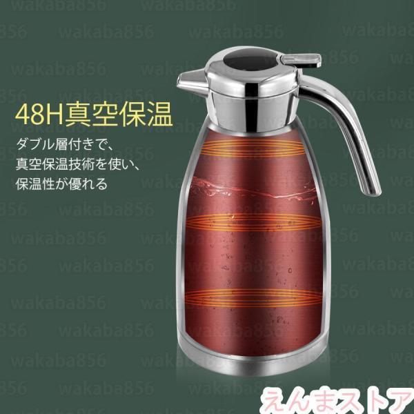 魔法瓶 2.2L保温ポット保温ポット 温度表示 充電不要 おしゃれ 6色選択可能丸洗い可能 キッチン用品 コーヒーポット IPX67防水株式会社錦 卓上ポット 敬老の日_5